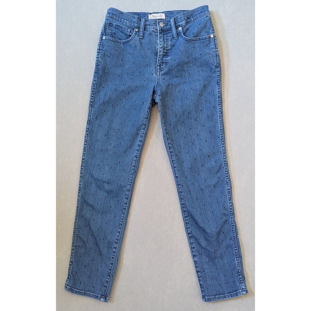 Madewell Slim Straight Jeans: Navy Dot Edition Size 28